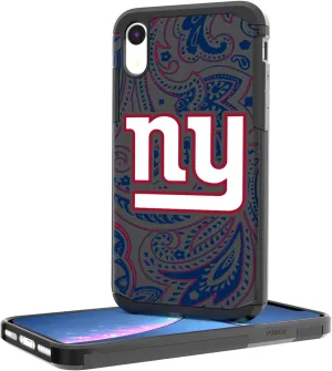 New York Giants iPhone Rugged Paisley Design Case