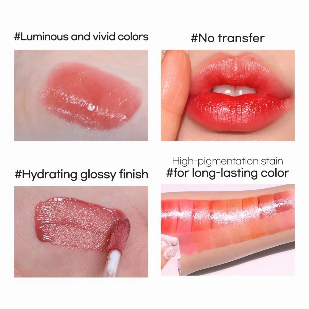New Planet Tint | Clear Glow Tint Non-Sticky Lightweight Hydrating Long-Lasting Shine High Pigmented Volumizing Moisturizing Natural Lip Stain (#06 Pear Planet, 4.1g)