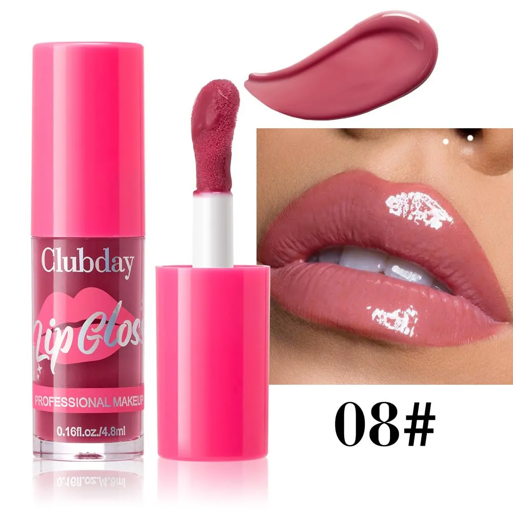 NIE PAN CHONG SHENG Lip Lasting Hydrating Pearlescent Lip Glaze Moisturizing Moisturizing 4 Lip Oil Set Makeup (B Group)