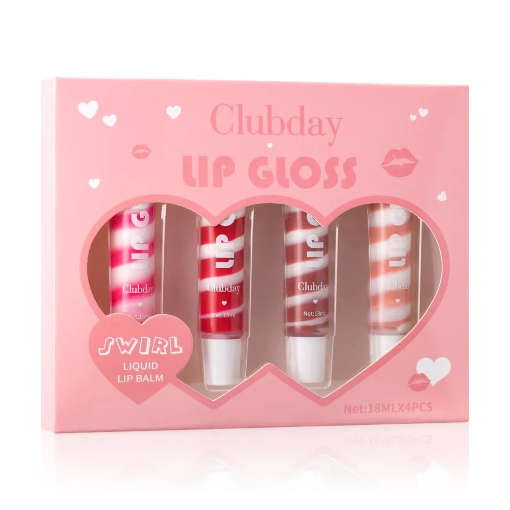 NIE PAN CHONG SHENG Spiral Fine Glitter Pearlescent Moisturizing Lip Gloss Hose Nude Moisturizing Tinted Lip Oil