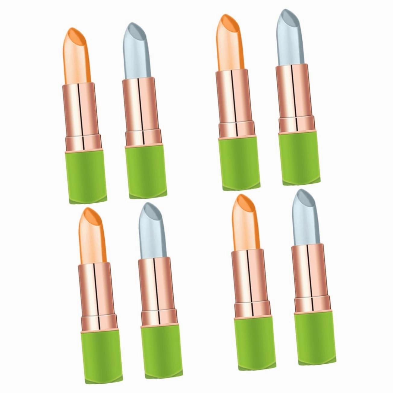 NOLITOY 3sets Color-changing Lipstick Lip Gloss Lip Tint Lipgloss Jelly Lipstick Makeup Lipstick Organic Lipstick Makeup Lip Balm Cosmetic Lipstick Temperature Color Changing 2pcs*3