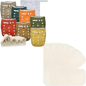 Nora's Nursery Cloth Diapers   7 Pack Inserts with Snap