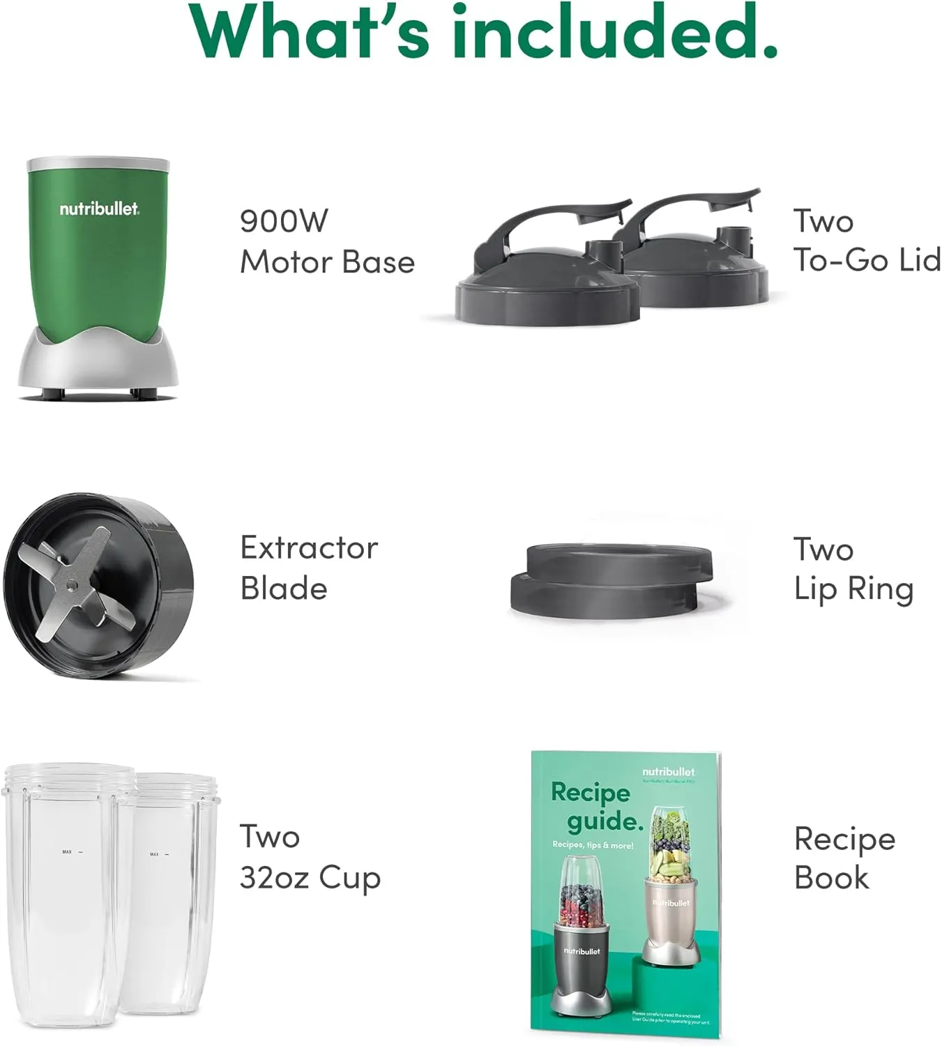 NutriBullet NB9-1301G Pro 13 Pcs Clover Green, 900W
