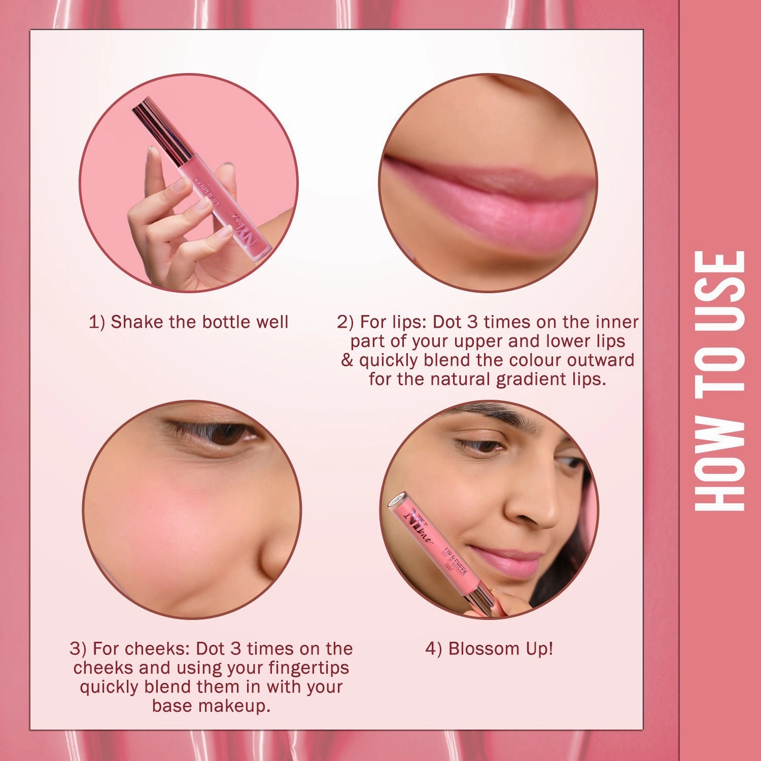NY Bae Lip & Cheek Tint | Long Lasting | Watery Texture | Semi Opaque Pigment Coverage | Smudge Proof | Hydrating - Baby Daisies 01 (2.6 ml)