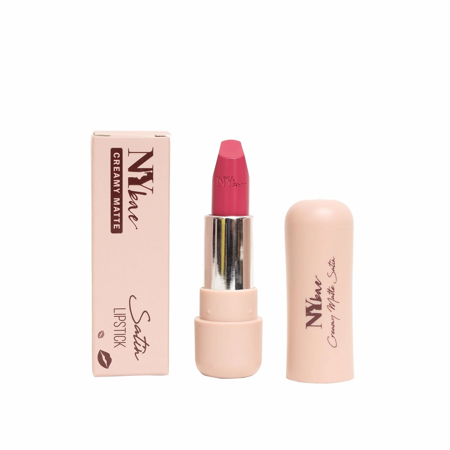 NY Bae Satin Matte Lipstick - Perky Pink 05 | Pink | Creamy Satin Finish | High Shine Colour | Hydrating | Long-Lasting | Weightless