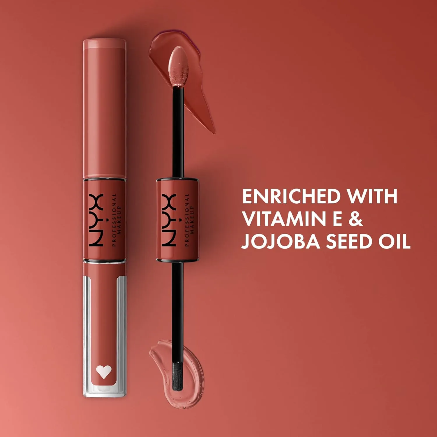 NYX PROFESSIONAL MAKEUP Shine Loud, Long-Lasting Liquid Lipstick with Clear Lip Gloss - Life Goals (Peach Nude)