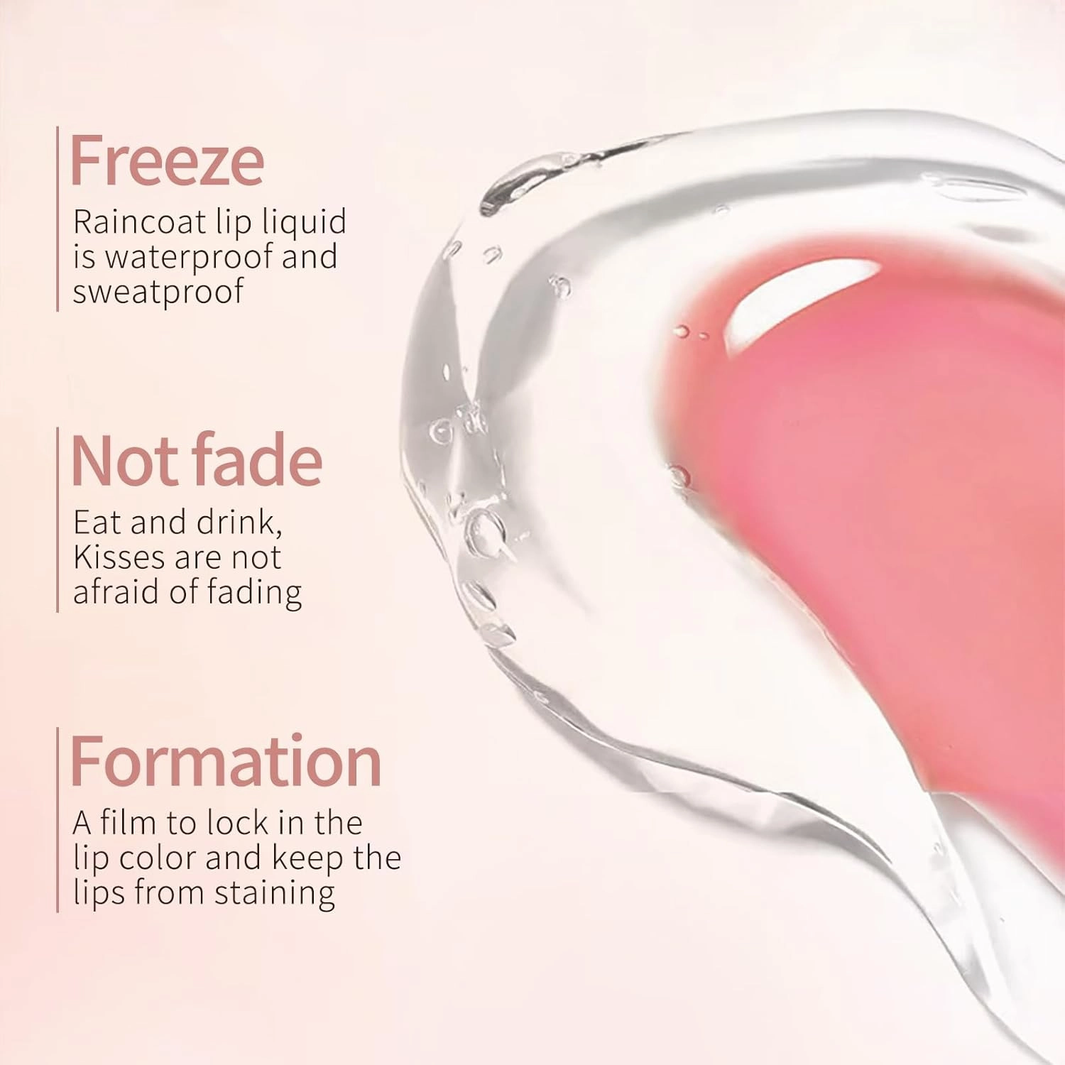 O'CHEAL Double-Ended Lip Gloss, Soft Mist   Water Light Charm - Moisturizing Without Non-Sticky - Bright Lip Color, Cruelty-Free & Vegan (Carrot Red, 0.155OZ)