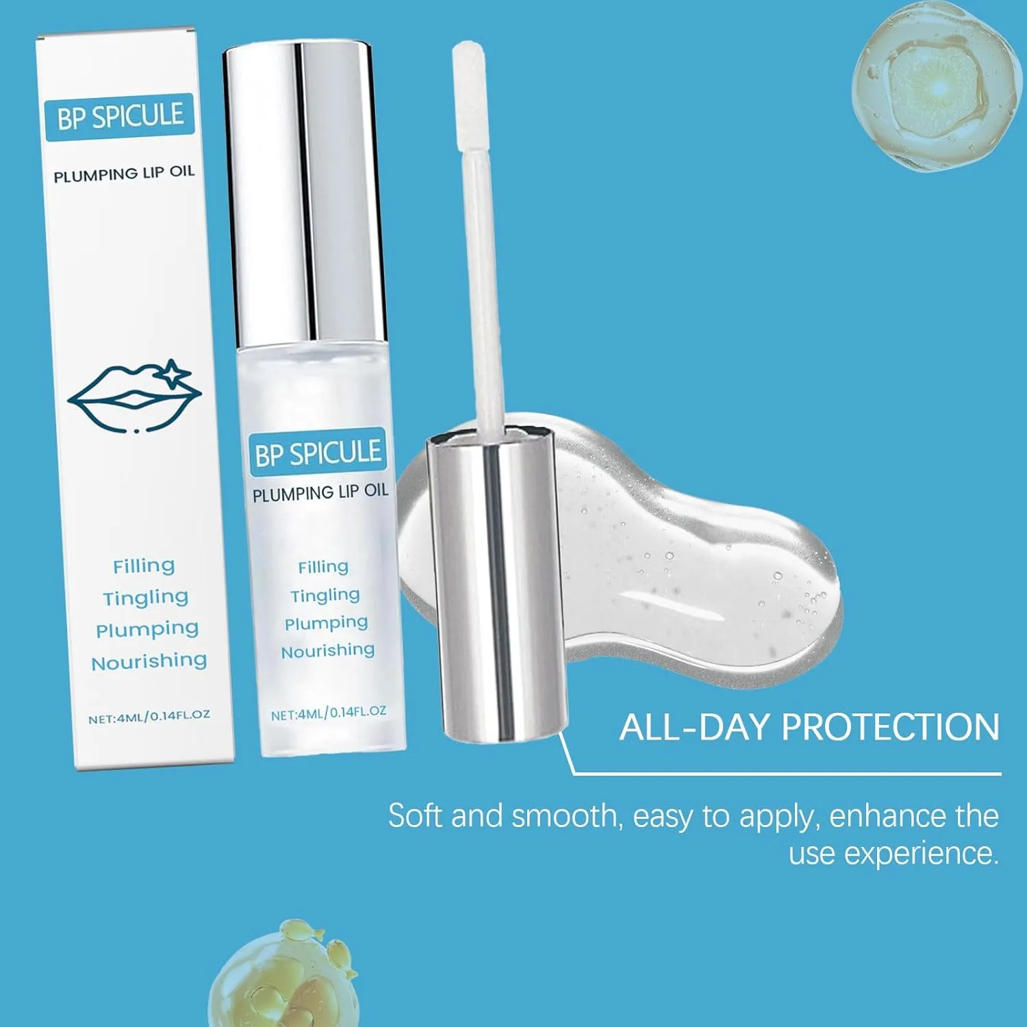 Oezoez Bp Spicule Plumping Lip Shot, Zovii Spicule Plumping Lip Shot, Korean Plumping LipShot 4ml, Hyaluronic Acid, Moisturizing Lipserum for Long Lasting (2pcs)