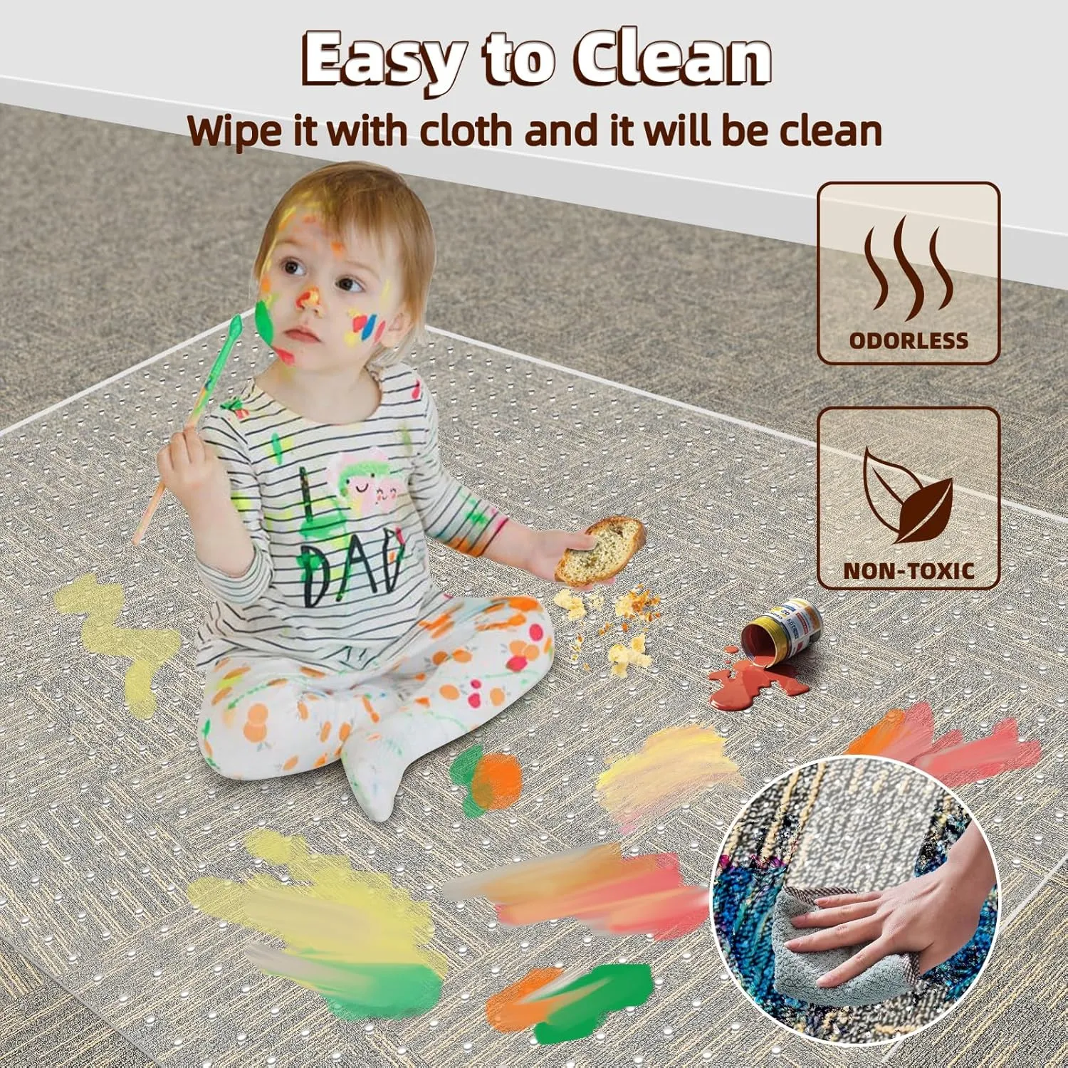 Office Chair Mat Carpet Protector: 36" x 48" Plastic Heavy Duty Computer Desk Mats with Lip for Low Flat and No Pile Carpeted Floor - Clear Rug Pad for Rolling Chairs Work Home Gaming Convex Shape