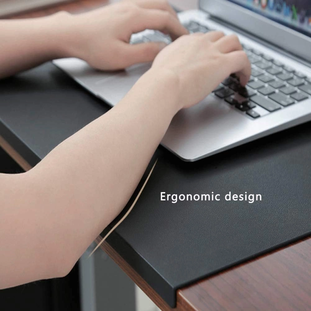 Office Desk Pad, Writing Mat with Full Grip Fixation Lip, Non-Slip PU Leather Table Blotter Desk Protector Gaming Mat Laptop Keyboard Working Mat, Waterproof Table Protective Pad