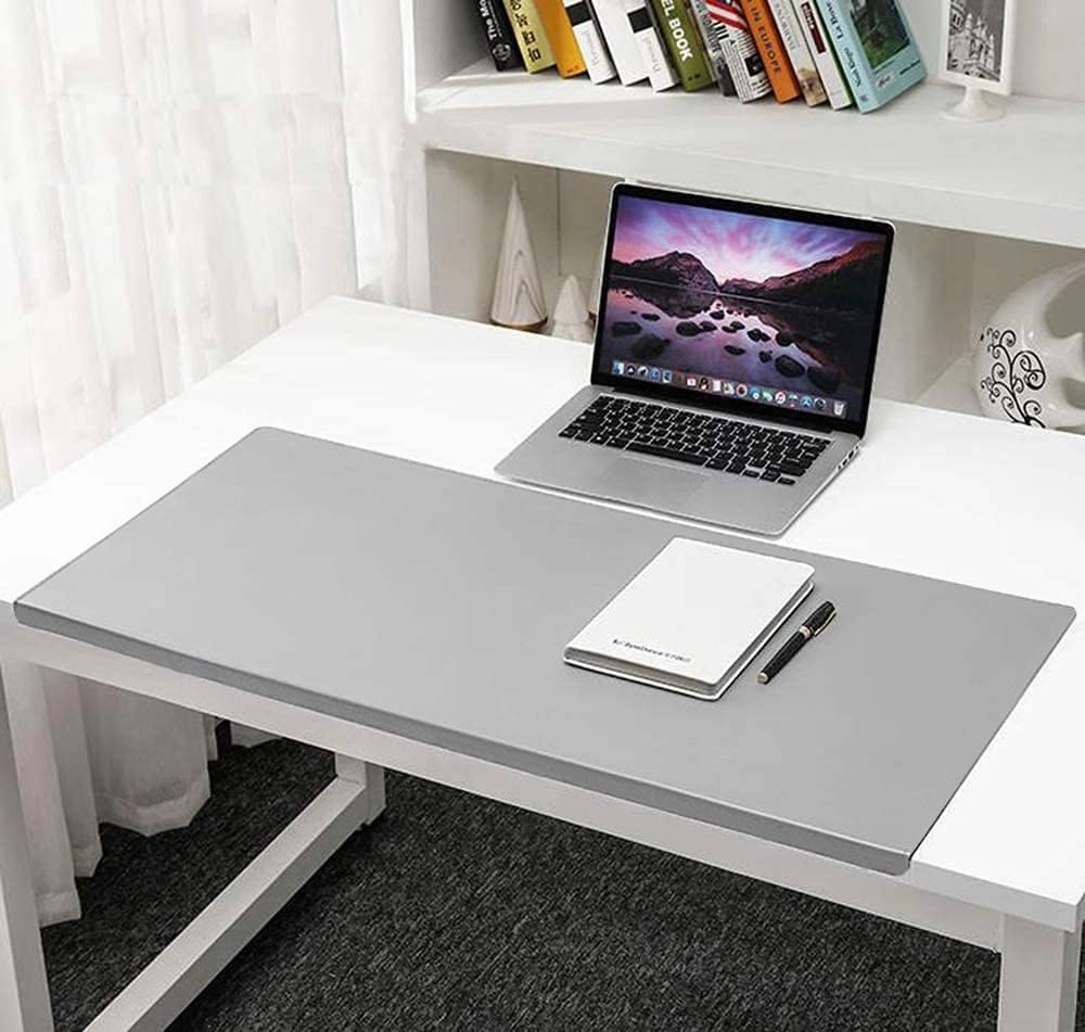 Office Desk Pad, Writing Mat with Full Grip Fixation Lip, Non-Slip PU Leather Table Blotter Desk Protector Gaming Mat Laptop Keyboard Working Mat, Waterproof Table Protective Pad