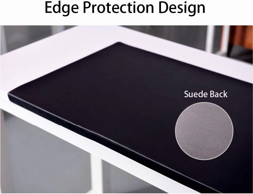 Office Desk Pad, Writing Mat with Full Grip Fixation Lip, Non-Slip PU Leather Table Blotter Desk Protector Gaming Mat Laptop Keyboard Working Mat, Waterproof Table Protective Pad