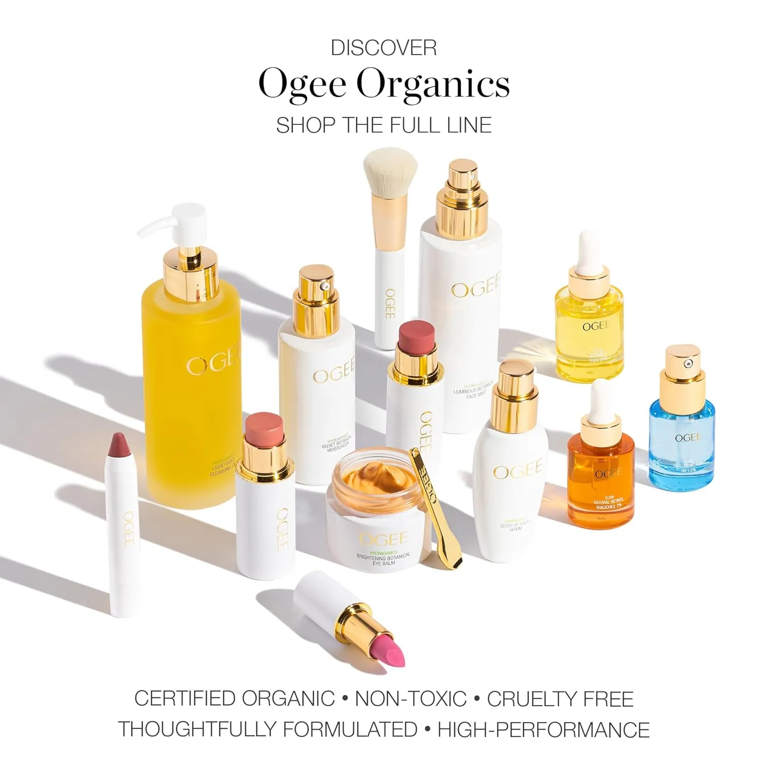 Ogee Tinted Sculpted Lip Oil - Lip Stain Made with 100% Organic Coconut Oil, Jojoba Oil, and Vitamin E - Best as Lip Balm, Lip Color or Lip Treatment - BEGONIA