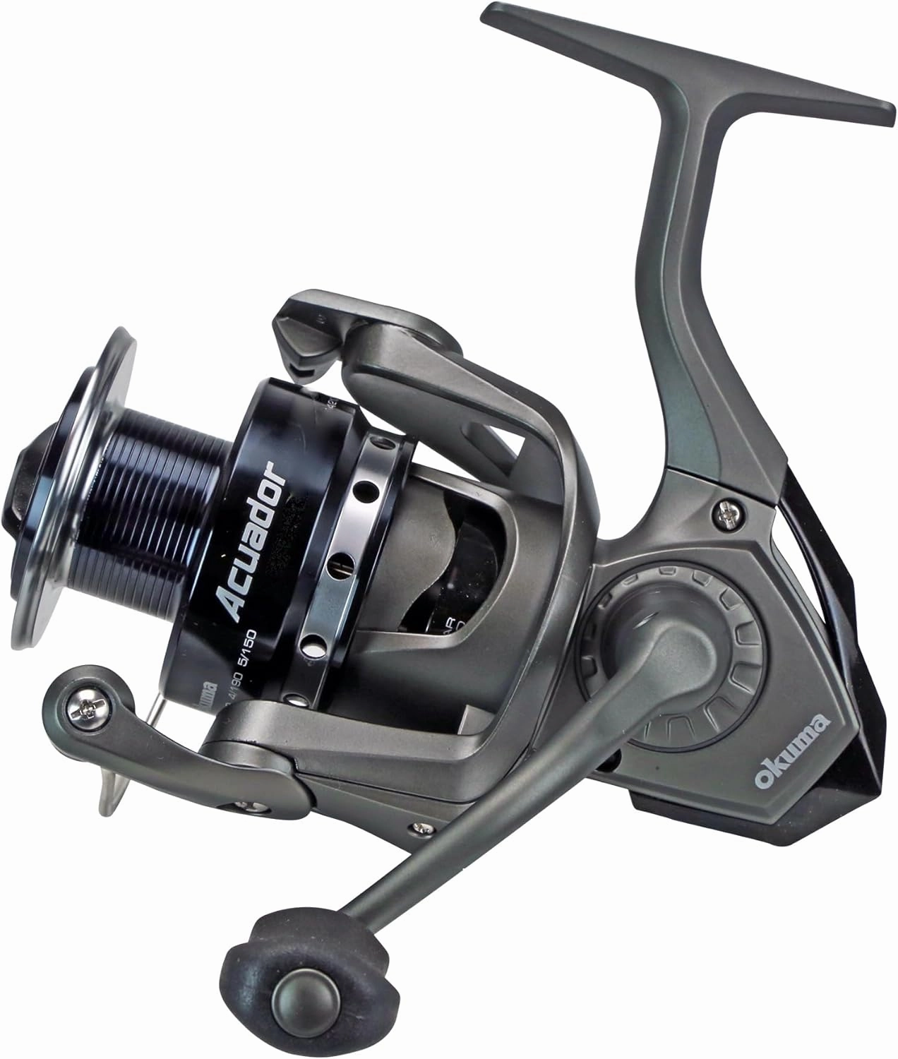 Okuma Acuador 4BB Steel Drive Lightweight Freshwater Spinning Reel, ACU-3000A, Black