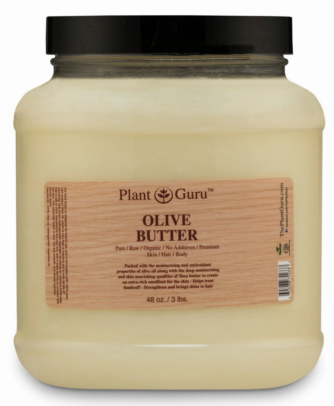 Olive Body Butter 3 lb. 100% Pure Raw Fresh Natural Cold Pressed. Skin Body and Hair Moisturizer, DIY Creams, Balms, Lotions, Soaps.