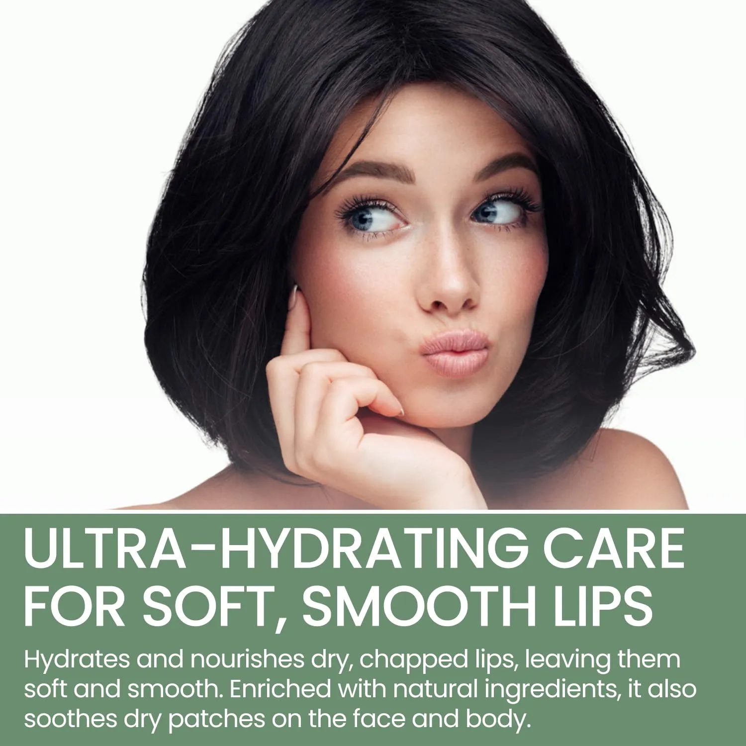 Organic Lip Treatment Balm Ultra Hydrating & Nourishing Care for Dry, Chapped, Cracked Lips & Skin, Visibly Smooths Wrinkles & Fine Lines, Natural Skin Care, 3 Pack Gift Set, Women & Men
