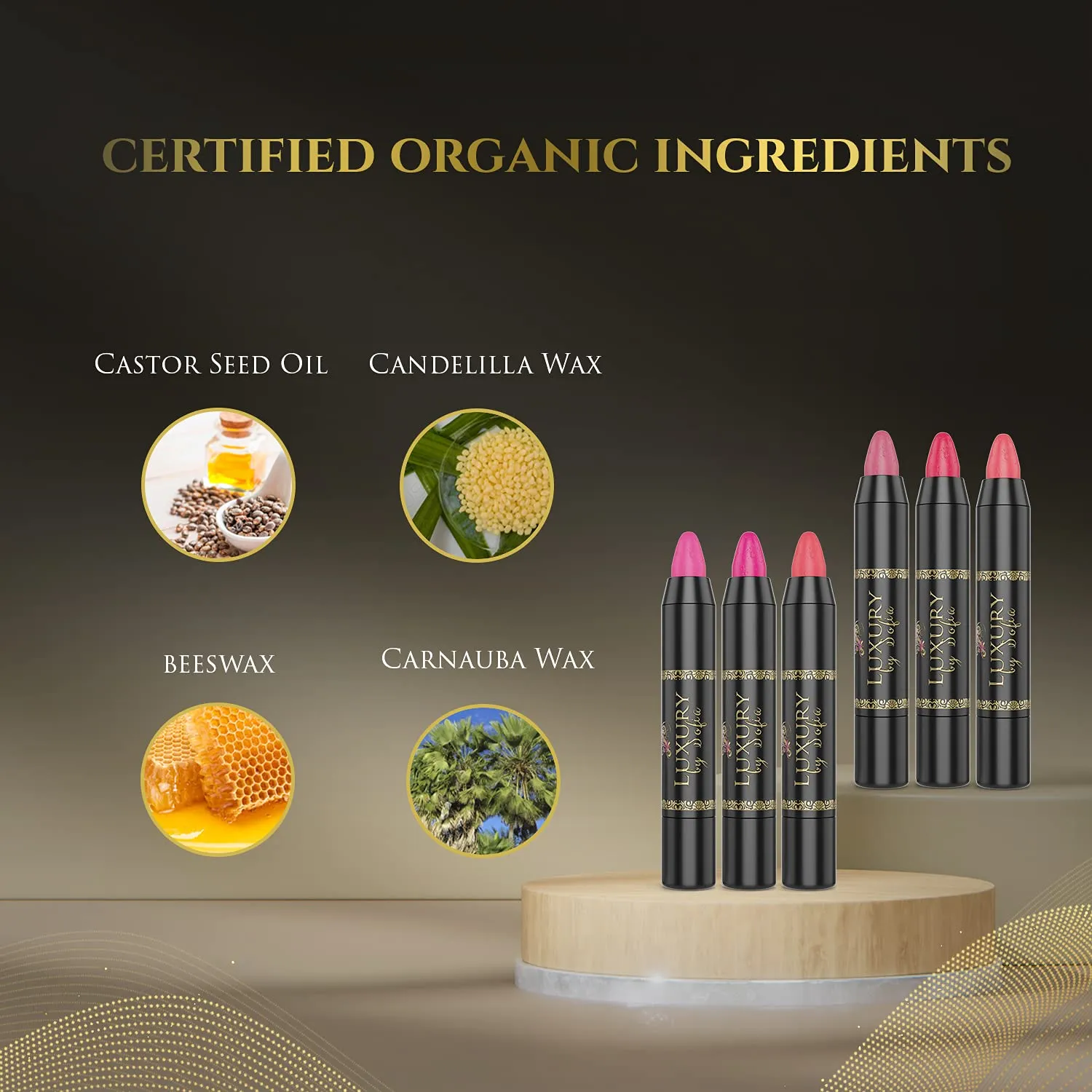 ORGANIC LIPSTICK/LIP LINER - All Natural, Long Lasting, Hydrating (Pink Lilac)
