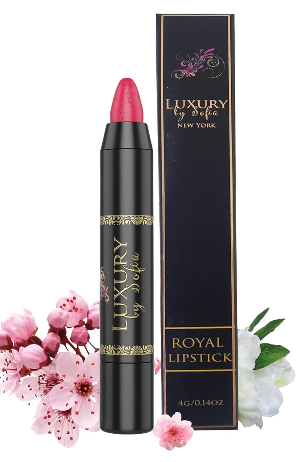 ORGANIC LIPSTICK/LIP LINER - All Natural, Long Lasting, Hydrating (Rose)