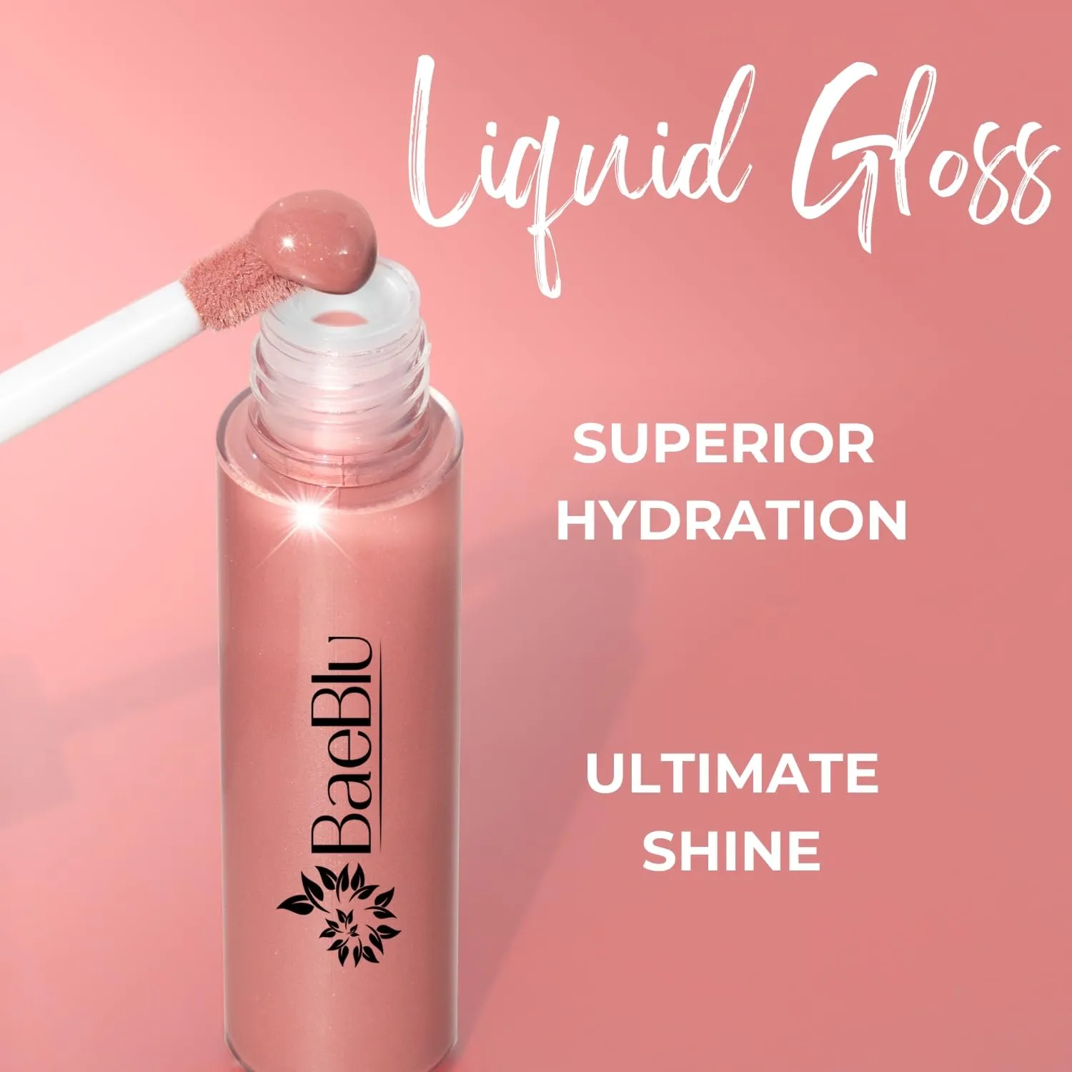 Organic Vegan Lip Gloss, 100% Natural Non-Toxic Moisturizing Ingredients, Azalea
