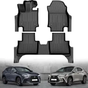 Original Floor Mats for 2022-2025 Lexus NX/NX Hybrid All Models - Heavy Duty Car Mats 1st and 2nd Row TPE Floor Liners - All Weather Floor Mats for Lexus NX250/NX350/NX350h/NX450h  2022 2023 2024 2025