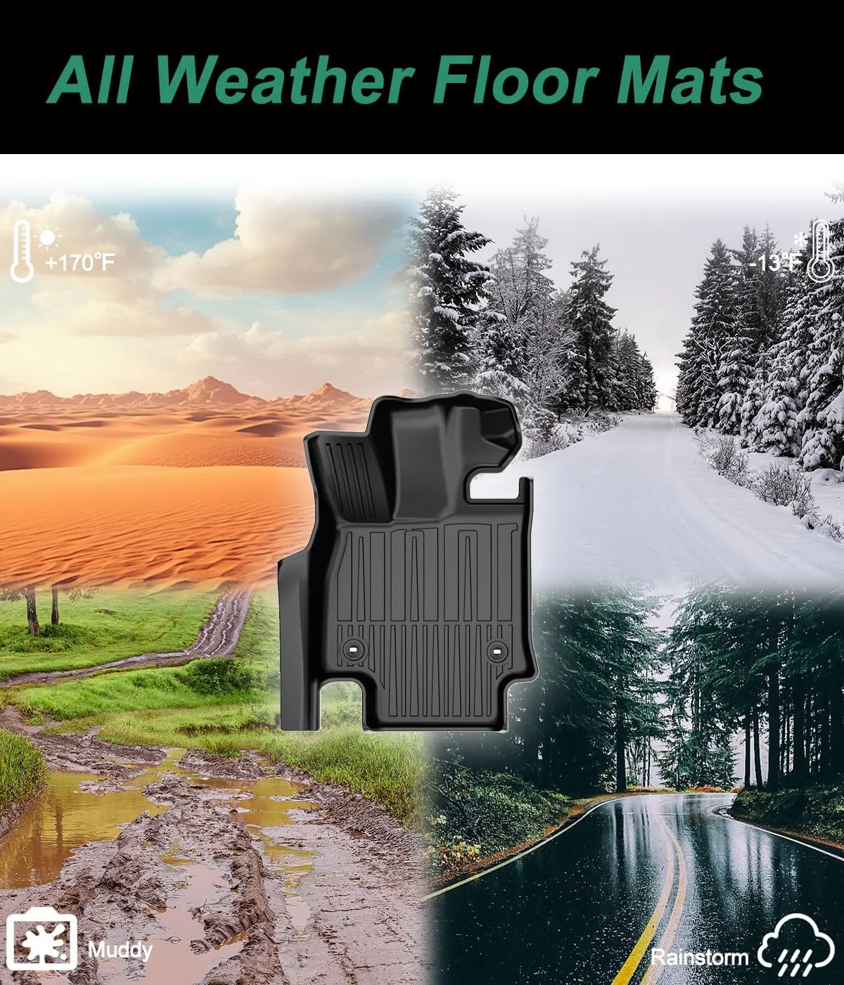 Original Floor Mats for 2022-2025 Lexus NX/NX Hybrid All Models - Heavy Duty Car Mats 1st and 2nd Row TPE Floor Liners - All Weather Floor Mats for Lexus NX250/NX350/NX350h/NX450h  2022 2023 2024 2025