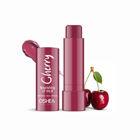 Os-hea//Herbals Nourishing Cherry Lip Balm with SPF 15 | Instant Hydration, Relieves Dry & Chapped Lips | Enriched with Shea Butter & Castor Oil (Pack of 1) 4.5 g
