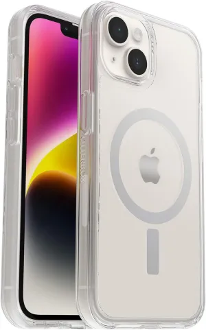 OtterBox iPhone 14 & iPhone 13 Symmetry Series  Case - CLEAR , ultra-sleek, snaps to MagSafe, raised edges protect camera & screen