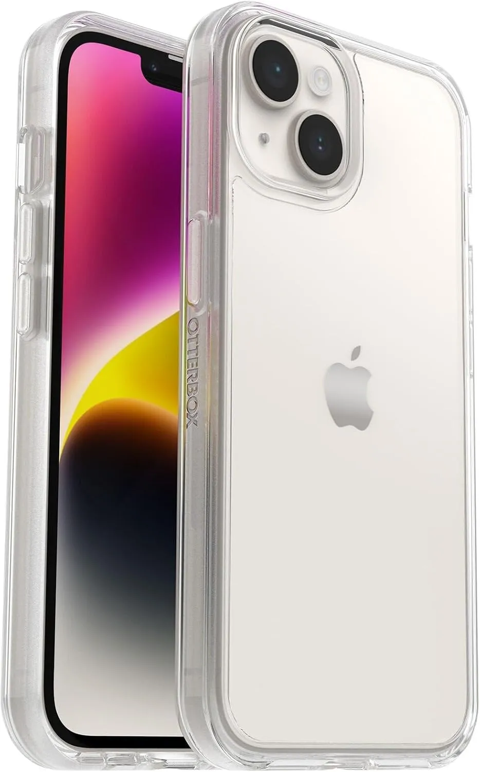OtterBox iPhone 14 & iPhone 13 Symmetry Series  Case - CLEAR , ultra-sleek, snaps to MagSafe, raised edges protect camera & screen