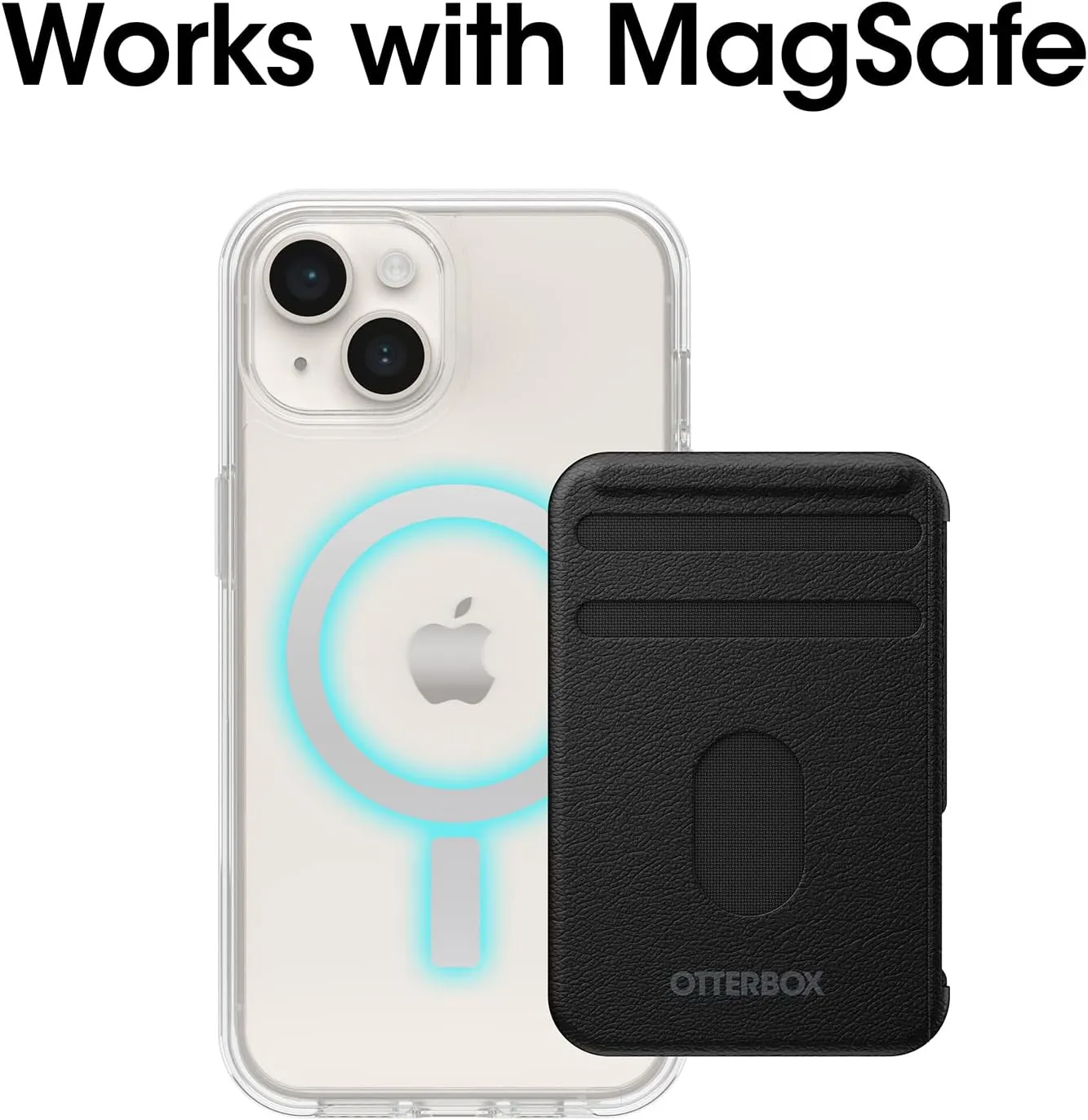 OtterBox iPhone 14 & iPhone 13 Symmetry Series  Case - CLEAR , ultra-sleek, snaps to MagSafe, raised edges protect camera & screen
