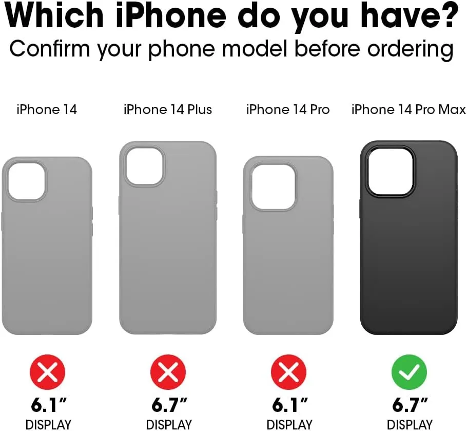 OtterBox iPhone 14 Pro Max (ONLY) Symmetry Series  Case - Clear, Ultra-Sleek, Snaps to MagSafe, Raised Edges Protect Camera & Screen