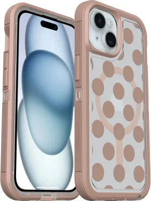 OtterBox iPhone 15, iPhone 14, and iPhone 13 Defender Series XT Case with MagSafe, Screenless, Rugged - Non-Retail Packaging - Clear/Brown