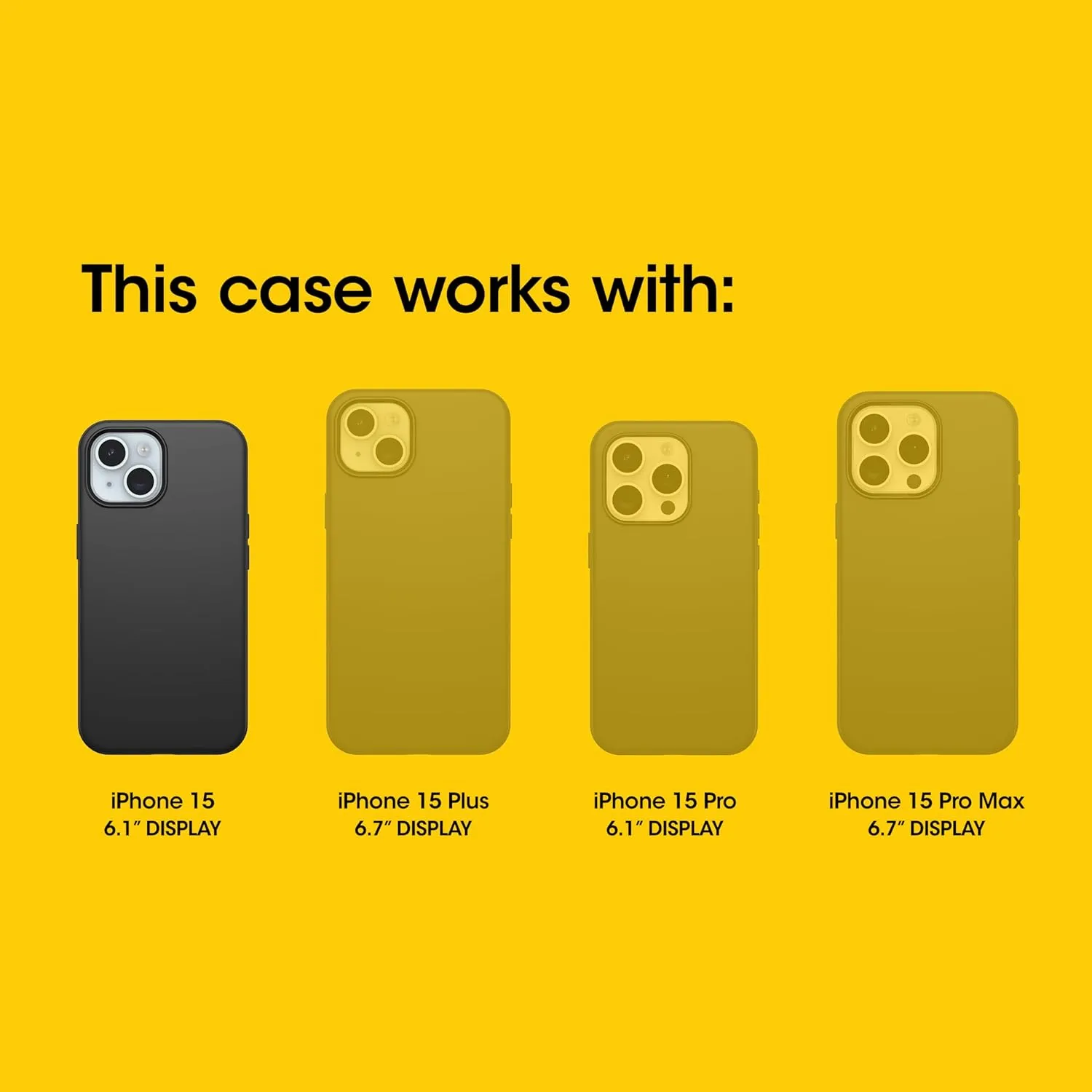 OtterBox iPhone 15, iPhone 14, and iPhone 13 Symmetry Clear Series Case - CLEAR, ultra-sleek, wireless charging compatible, raised edges protect camera & screen