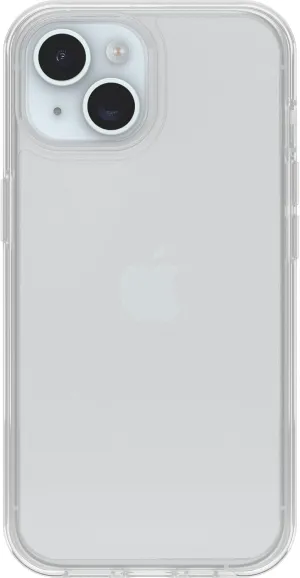 OtterBox iPhone 15, iPhone 14, and iPhone 13 Symmetry Clear Series Case - CLEAR, ultra-sleek, wireless charging compatible, raised edges protect camera & screen