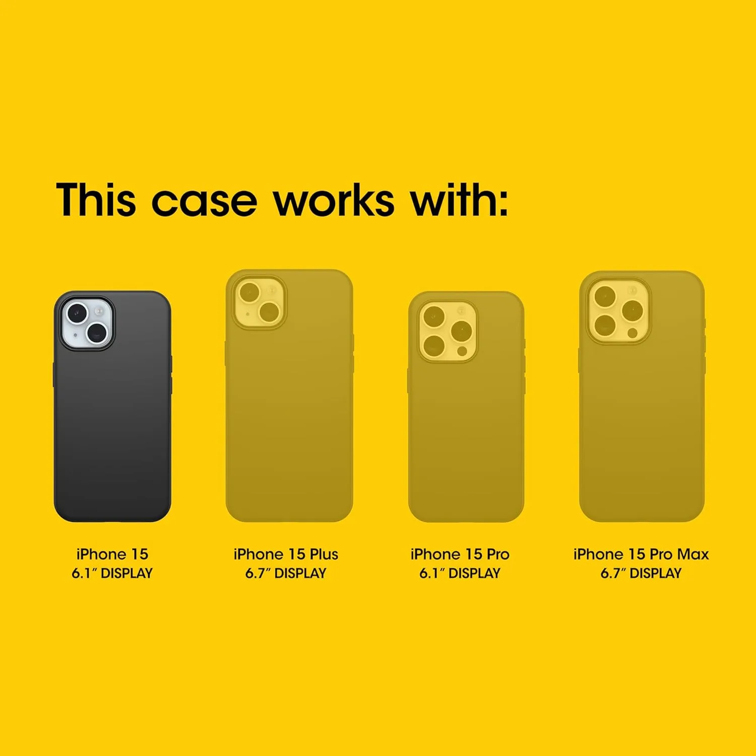 OtterBox iPhone 15, iPhone 14, and iPhone 13 Symmetry Series Clear Case (Clear), Snaps to MagSafe, Ultra-Sleek, Raised Edges Protect Camera & Screen