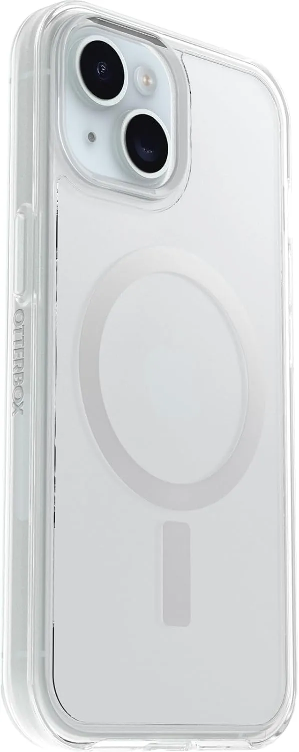 OtterBox iPhone 15, iPhone 14, and iPhone 13 Symmetry Series Clear Case (Clear), Snaps to MagSafe, Ultra-Sleek, Raised Edges Protect Camera & Screen
