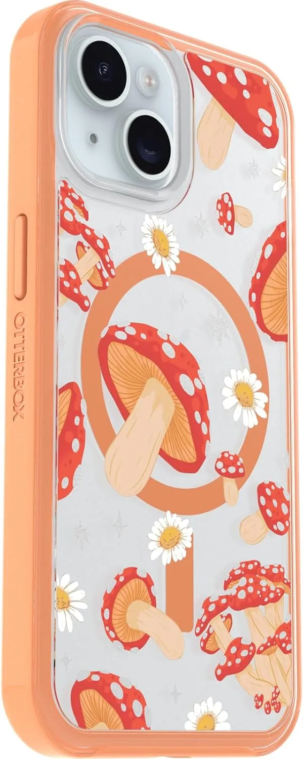 OtterBox iPhone 15, iPhone 14, and iPhone 13 Symmetry Series Clear Case - Whimsy Bloom (Yellow), Snaps to MagSafe, Ultra-Sleek, Raised Edges Protect Camera & Screen