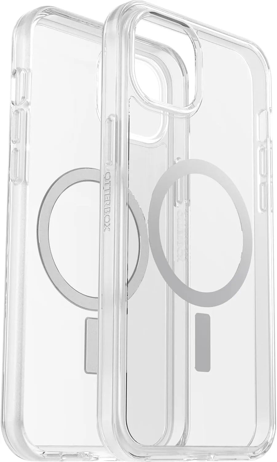 OtterBox iPhone 15 Plus and iPhone 14 Plus Symmetry Series Clear Case - (Clear), Snaps to MagSafe, Ultra-Sleek, Raised Edges Protect Camera & Screen