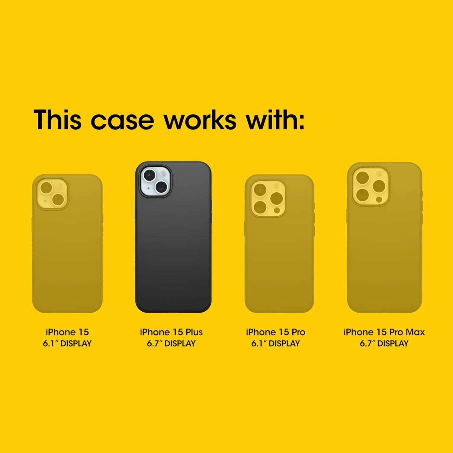 OtterBox iPhone 15 Plus and iPhone 14 Plus Symmetry Series Clear Case - (Clear), Snaps to MagSafe, Ultra-Sleek, Raised Edges Protect Camera & Screen