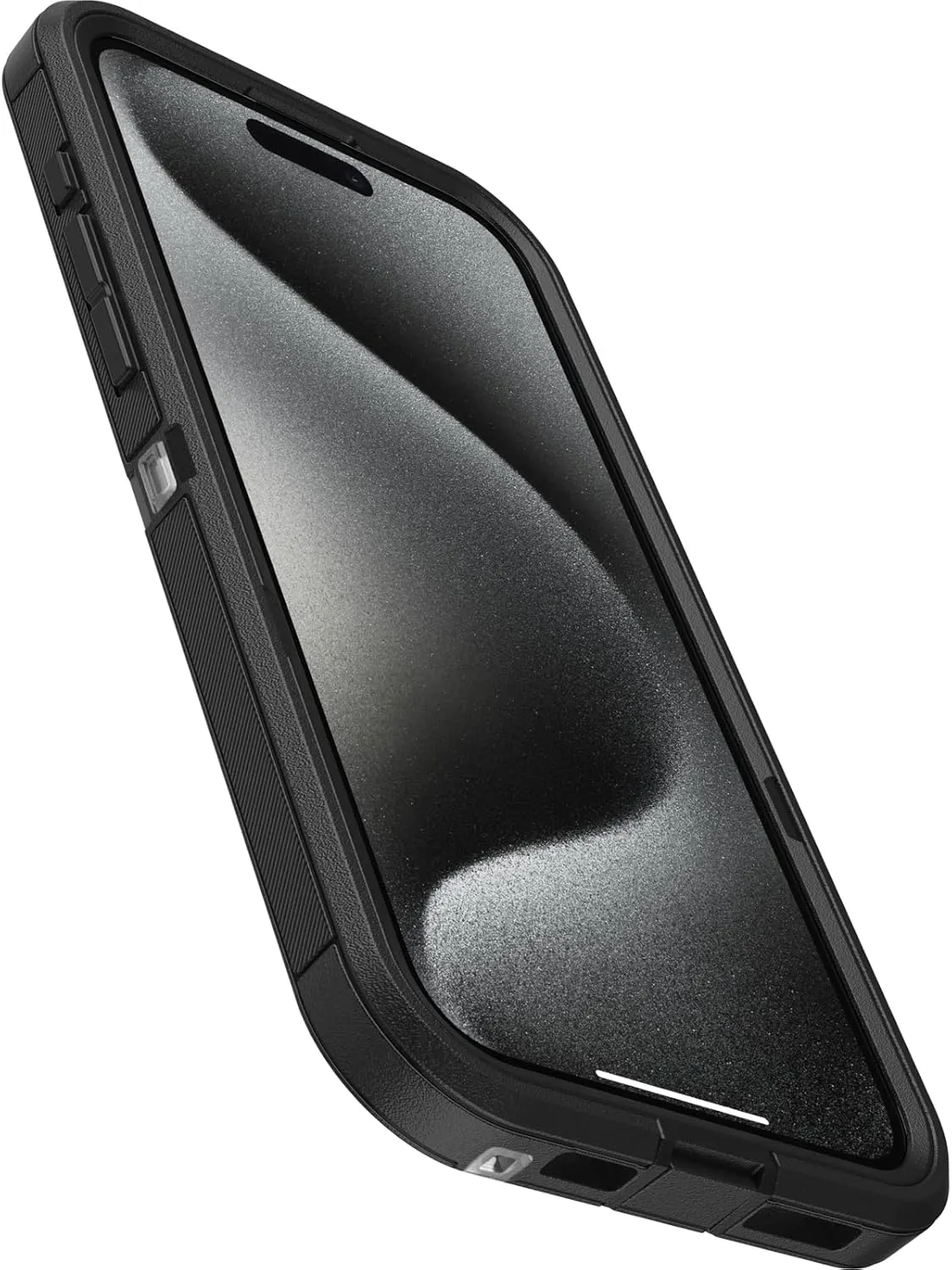 OtterBox iPhone 15 Pro MAX (Only) Defender Series XT Clear Case - Dark Side (Black/Clear), screenless, Rugged, Snaps to MagSafe, Lanyard Attachment