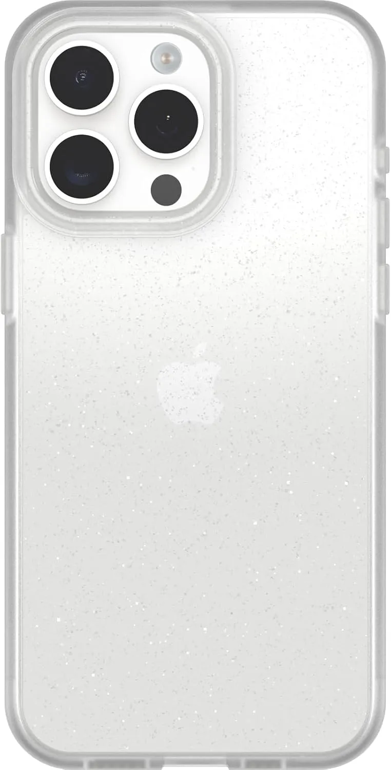 OtterBox iPhone 15 Pro MAX (Only) Prefix Series Case - Stardust (Clear/Glitter), Ultra-Thin, Pocket-Friendly, Raised Edges Protect Camera & Screen, Wireless Charging Compatible