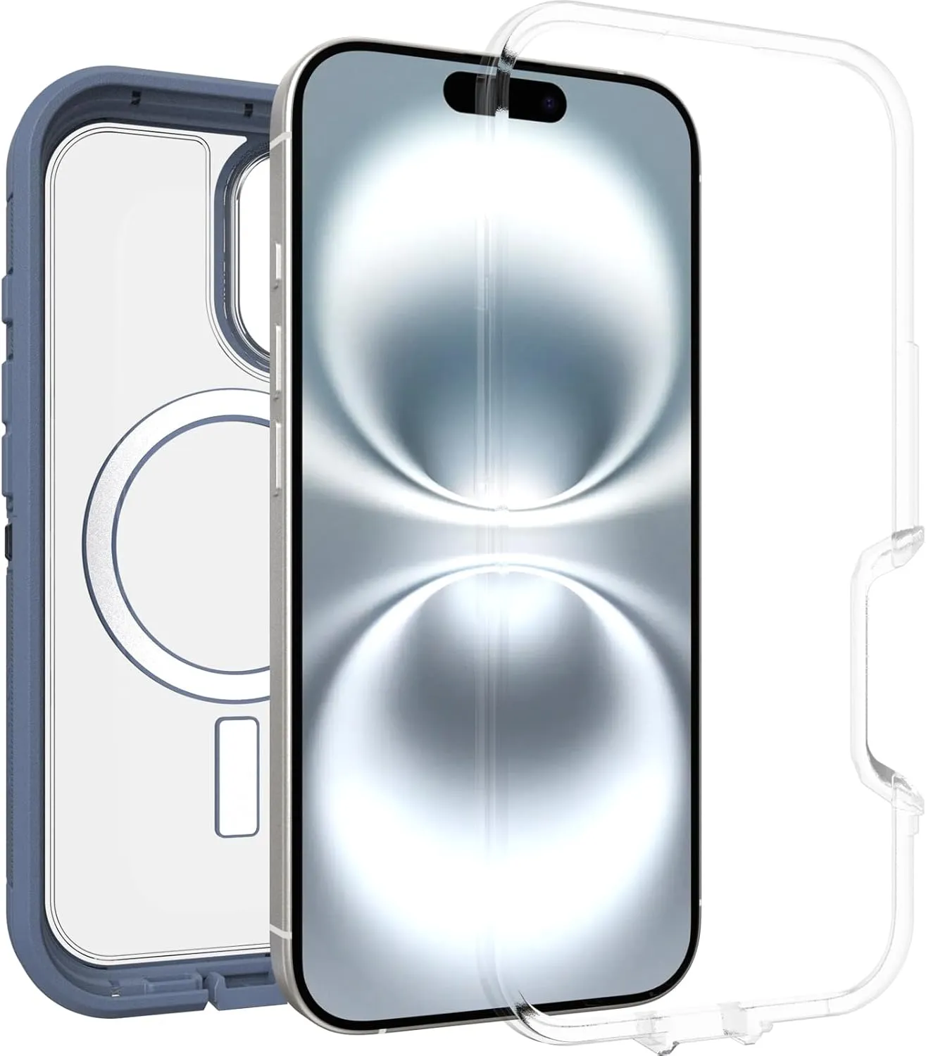 OtterBox iPhone 16 Defender Series XT Clear Case - Baby Blue Clear