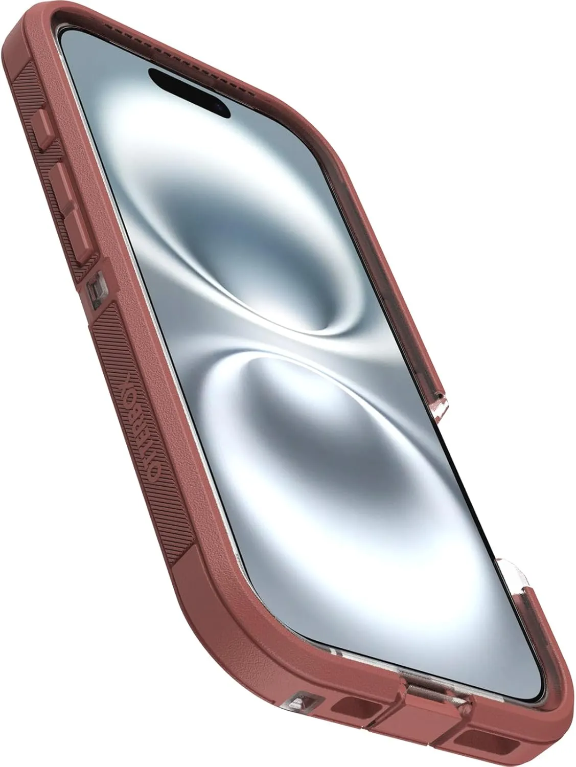 OtterBox iPhone 16 Defender Series XT Clear Case - Brick Red Clear