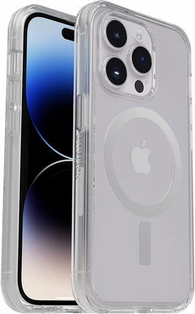 OtterBox iPhone 14 Pro (ONLY) Symmetry Series  Case - Clear, Ultra-Sleek, Snaps to MagSafe, Raised Edges Protect Camera & Screen