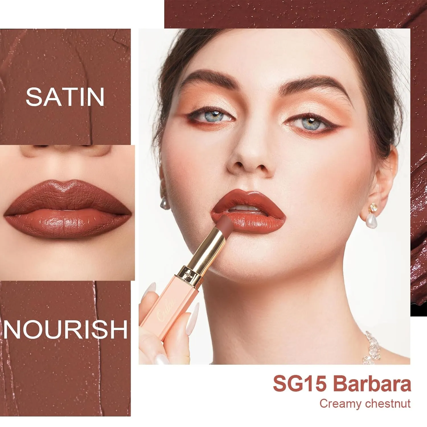 Oulac Color Rich Satin Lipstick Set For Women Red Burgundy Lipsticks High Impact Lipcolor Tinted Lip Balm, Nourishing, Satin Finish, Moisturizing Creamy Formula, Vegan Gluten Free (11 14 15)
