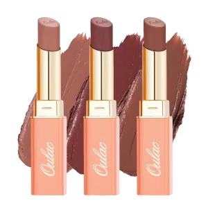 Oulac Color Rich Satin Lipstick Set For Women Red Burgundy Lipsticks High Impact Lipcolor Tinted Lip Balm, Nourishing, Satin Finish, Moisturizing Creamy Formula, Vegan Gluten Free (11 14 15)