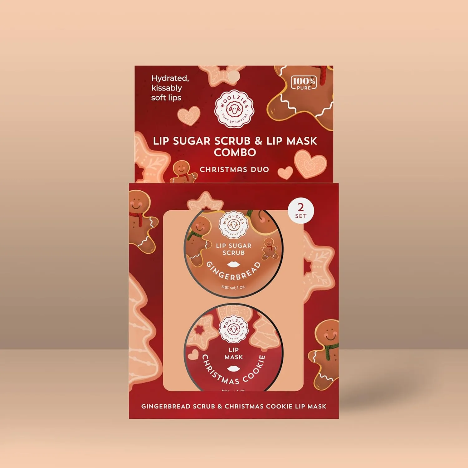 Overnight Lip Mask   Lip Sugar Scrub Lip Care Duo | For Exfoliating & Smoothing Lips - 1 Ounce (Christmas Duo)