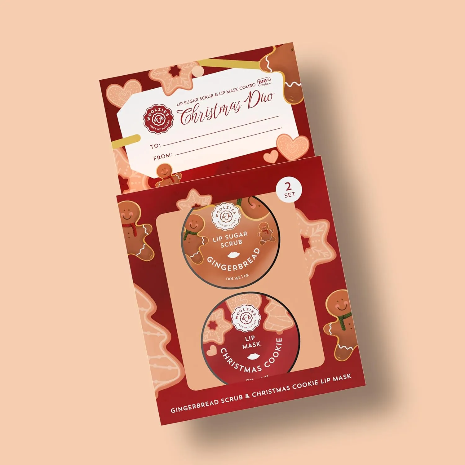 Overnight Lip Mask   Lip Sugar Scrub Lip Care Duo | For Exfoliating & Smoothing Lips - 1 Ounce (Christmas Duo)