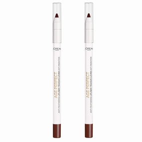 Pack of 2 L'Oreal Paris Age Perfect Anti-Feathering Lip Liner, Dark Chocolate 60