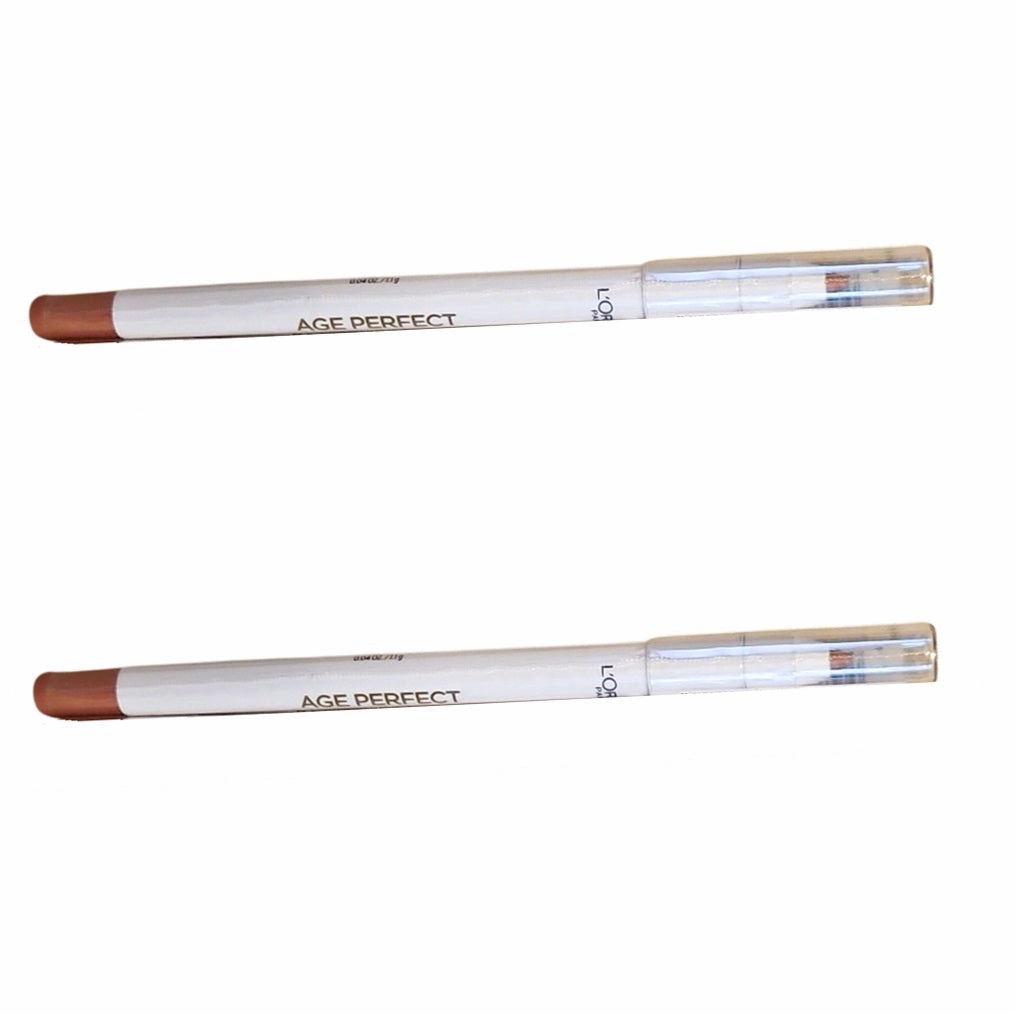 Pack of 2 L'Oreal Paris Age Perfect Anti-Feathering Lip Liner, Nude Pink 50