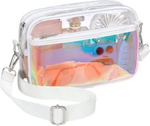 PACKISM Clear Bag for Stadium Events - Clear Purses for Women Stadium Crossbody Concert Bag for Game Day， Sports, Festival